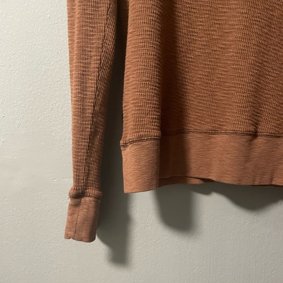 Lucky Brand Garment Dye Thermal Mock Half Zip in Brown. Size Medium - Picture 8 of 11